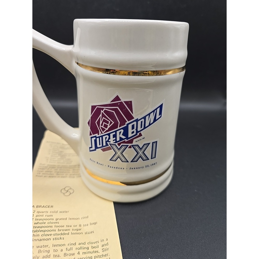 Denver Broncos 1986 AFC Champions Beer Stein Mug Super Bowl XXI - Picture 4 of 8